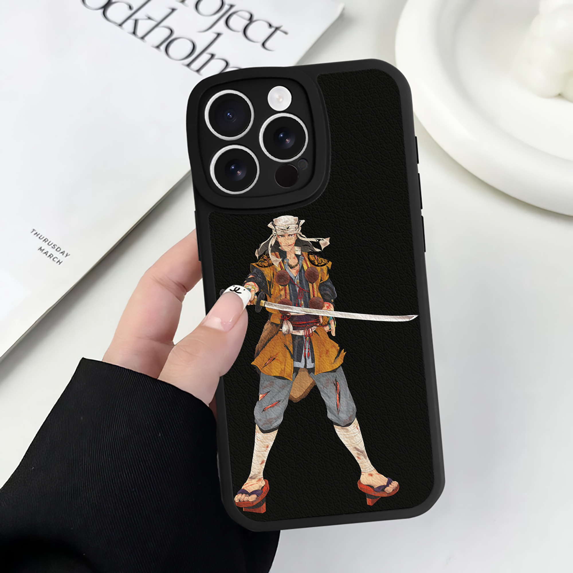 （画像用） 刀剣乱舞 Touken Ranbu 【iPhone 16シリーズ対応】シリコンスマホケース（レザー調） 材質：シリコン